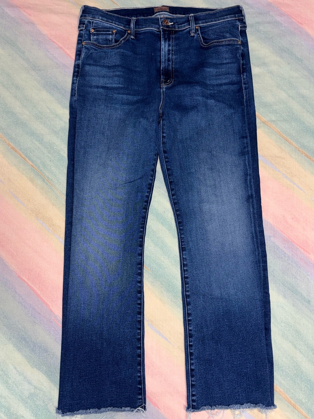 MOTHER The Outsider Ankle Uncharted Waters jeans Womens Size 34 - Picture 2 of 10